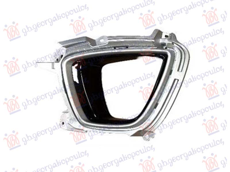 FRONT BUMPER GRILLE POLISHED BLACK (W/ FOG LAMP HOLE)