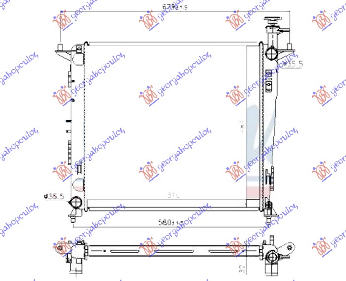 RADIATOR 2.2 CRDi DIESEL MANUAL (510x480)