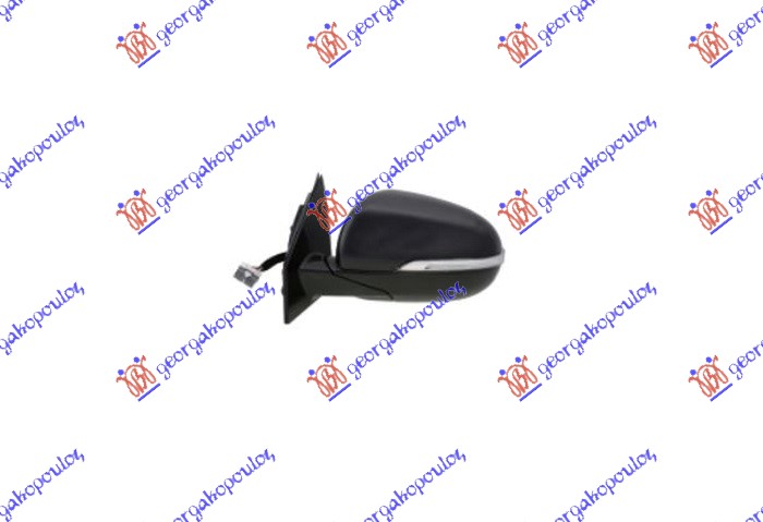 DOOR MIRROR ELECTRICAL HEATED PRIMED (W/SIDE LAMP) (FLAT GLASS)
