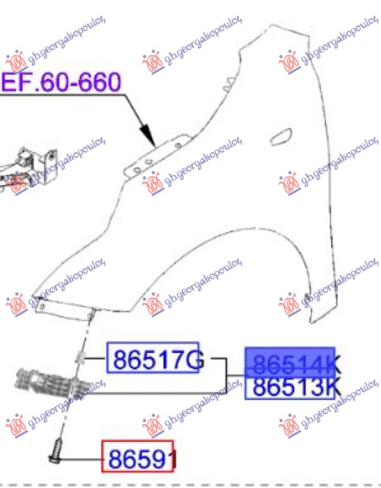 FRONT BUMPER SIDE BRACKET PLASTIC (ORIGINAL)