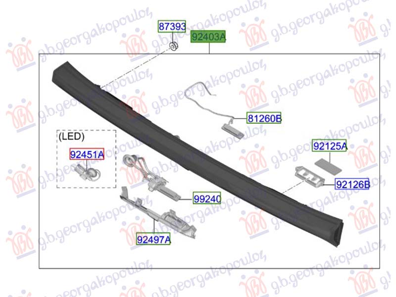 TAIL LAMP CENTER (ORIGINAL)
