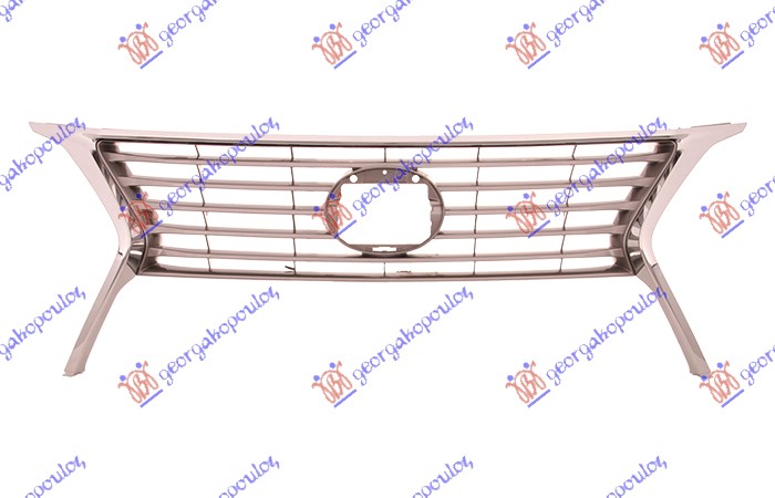 GRILLE SILVER W/CHROME MOULDING