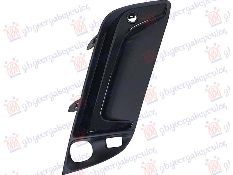 FRONT BUMPER GRILLE GLOSSY BLACK (W/ PDC-FOG LAMP-BENDING LIGHT HOLES)