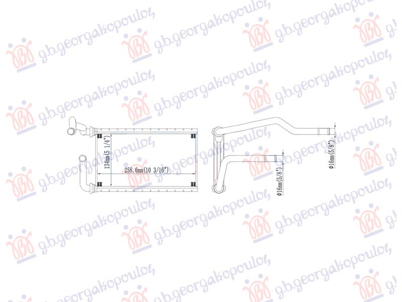 HEATER RADIATOR (FRONT) (255x134)