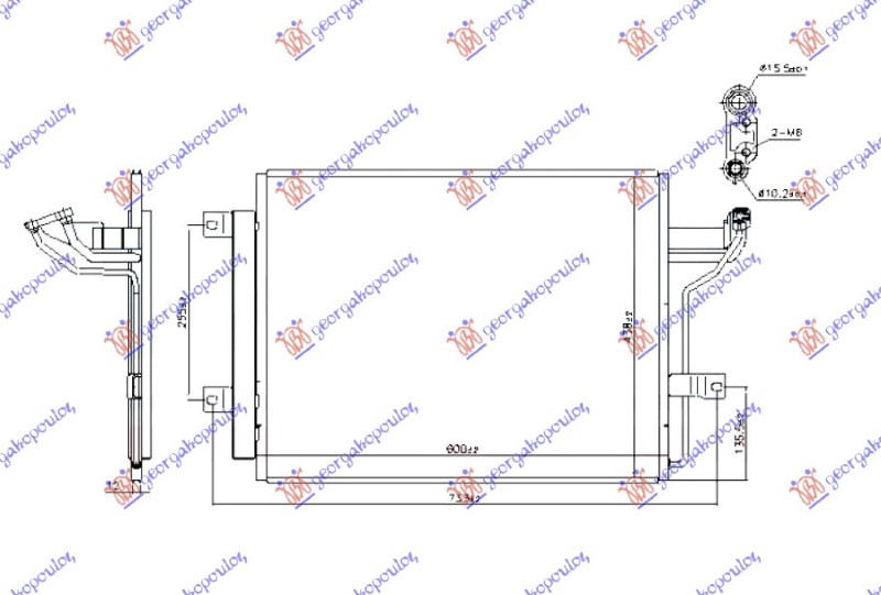 CONDENSER 1.5-2.0 PETROL - 2.0 HYBRID (600x438) (KOYO)
