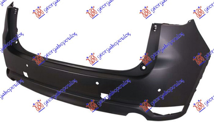 REAR BUMPER PRIMED (W/4 PDC) (A QUALITY)