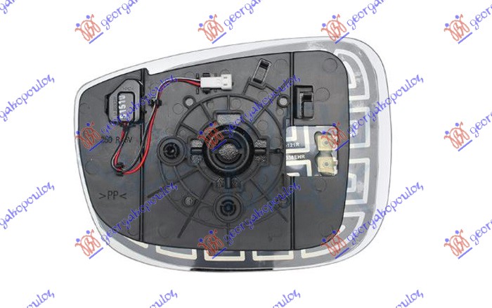 DOOR MIRROR GLASS HEATED (W/BLIS) (CONVEX GLASS)