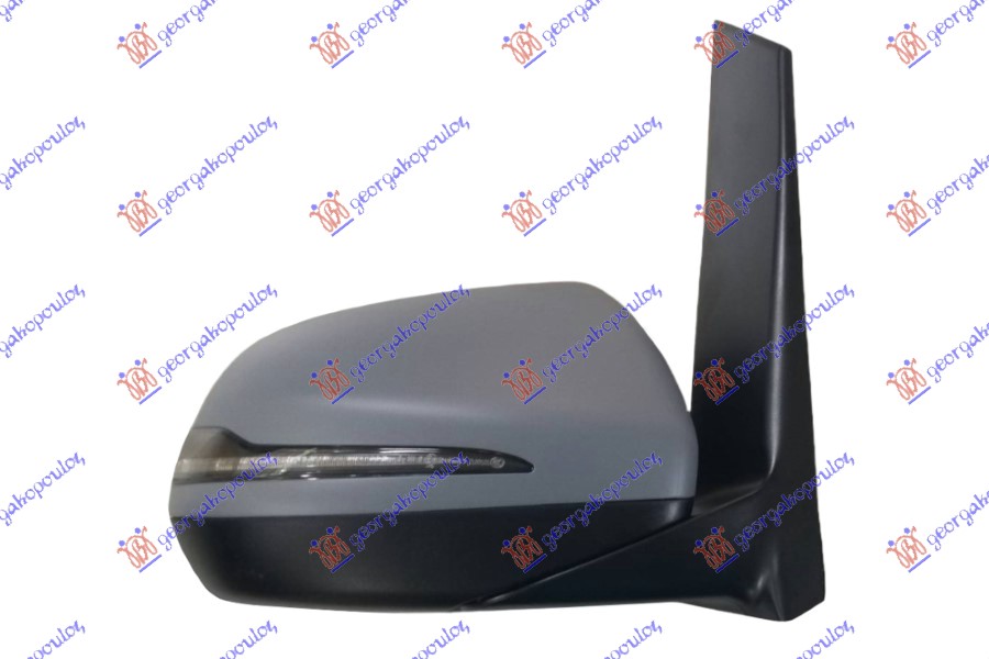 DOOR MIRROR ELECTRICAL HEATED PRIMED (W/BLACK SIDE LAMP) 7PIN