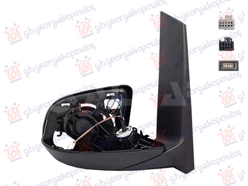 DOOR MIRROR ELECTRICAL HEATED (ONLY BODY)FOLDABLE (W/MEMORY) (W/FOOT LAMP) (W/BLIS) (20 PIN)
