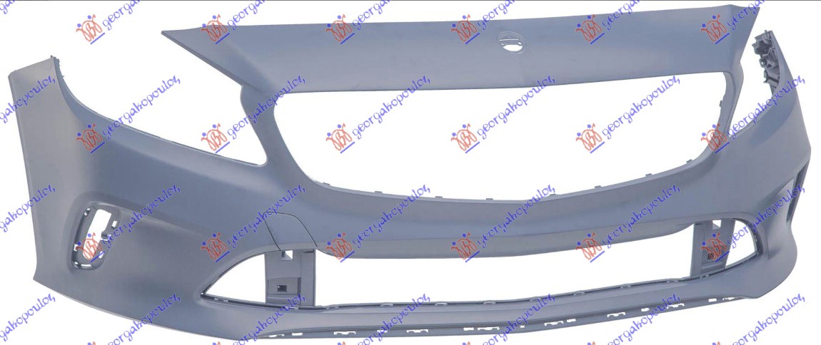 FRONT BUMPER PRIMED W/MOULDING HOLES (A QUALITY)