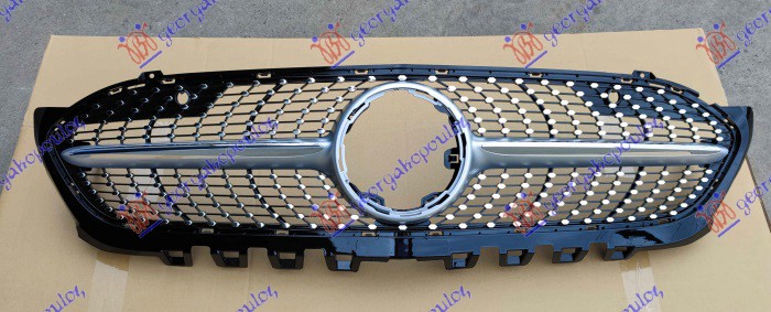 GRILLE BLACK W/MOULDING SILVER (W/PDS) (AMG)