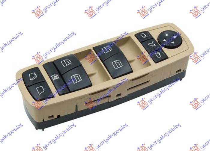 DOOR/MIRROR SWITCH FRONT W/FOLD (BEIGI) (W/ELECTRIC OPEN REAR WINDSCREEN) (3PIN)