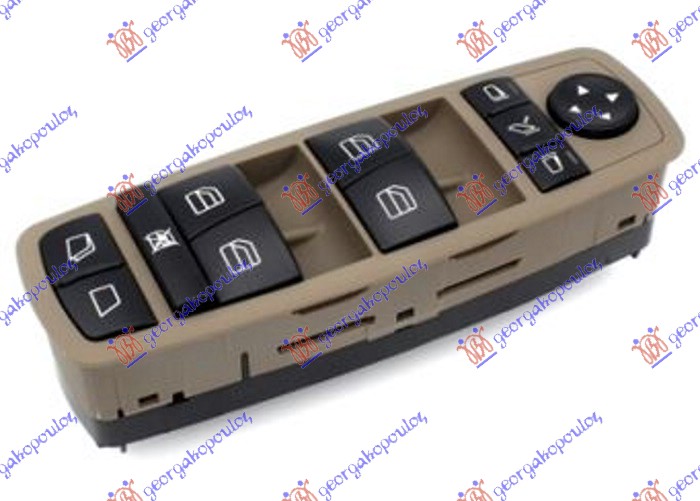 DOOR/MIRROR SWITCH FRONT FOLDABLE (BROWN) (w/electric open rear windscreen) (3pin)