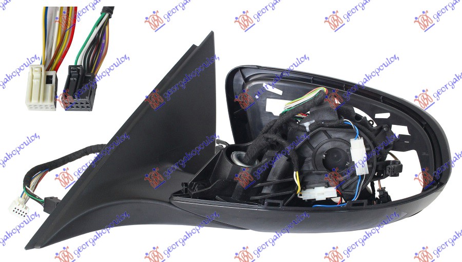 DOOR MIRROR ELECTRICAL HEATED FOLDABLE W/MEMORY & FOOT LAMP (ONLY BODY) (W/BLIS) 18 PIN (A QUALITY)