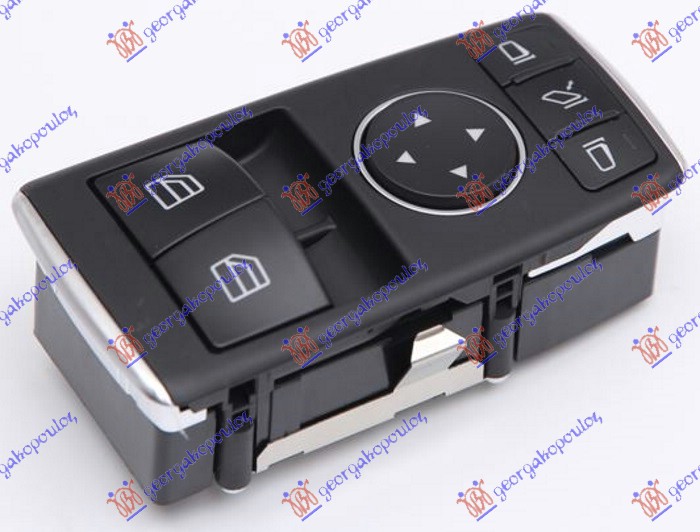 DOOR/MIRROR SWITCH FRONT FOLD BLACK/CHROME (Double) (3pin)