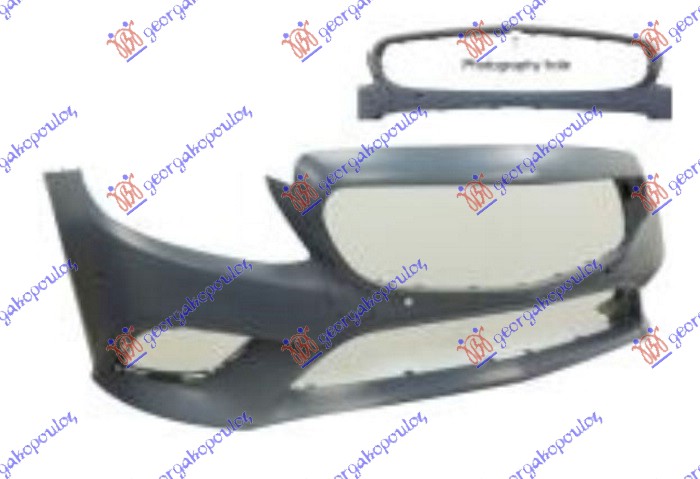 FRONT BUMPER PRIMED (W/CAMERA & PDC)
