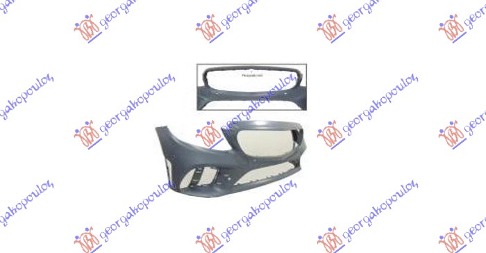 FRONT BUMPER PRIMED (C 43 AMG) (W/6 PDC & CAMERA) (A QUALITY)