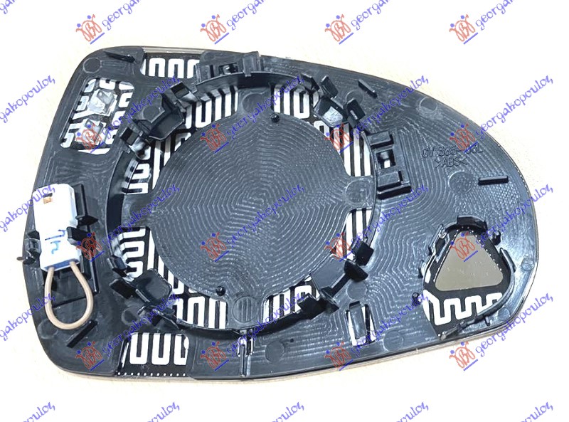 DOOR MIRROR GLASS HEATED (W/O ELECTROCHROMIC FUNCTION) (4PIN) (ASPHERICAL GLASS)