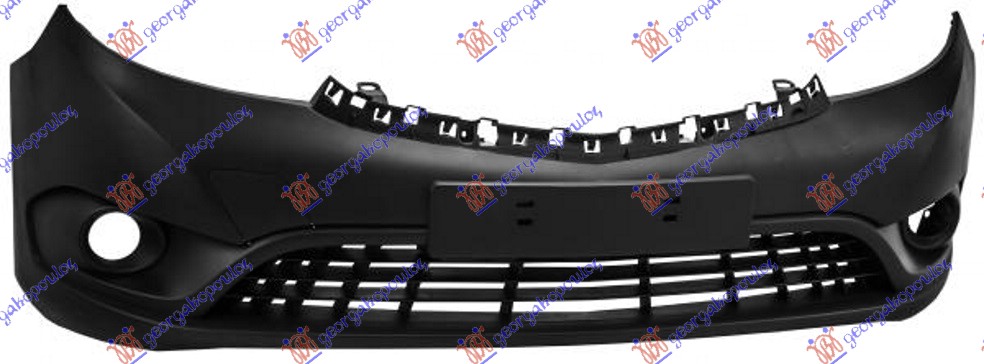 FRONT BUMPER BLACK (W/FOG LAMP HOLES) (A QUALITY)