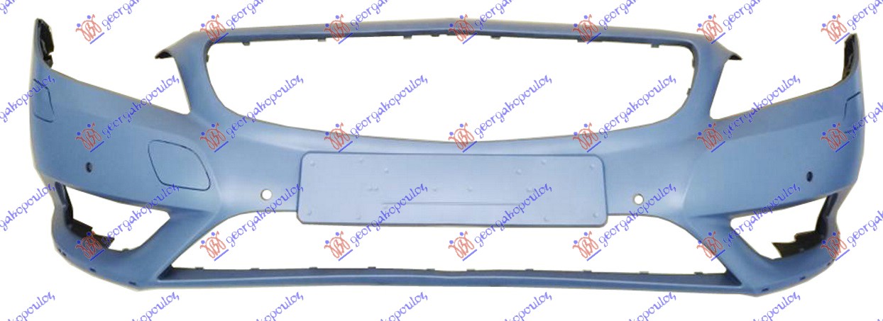 FRONT BUMPER PRIMED (ELEGANCE-AVANTARDE) (W/6 PDC & WASHER HOLES)