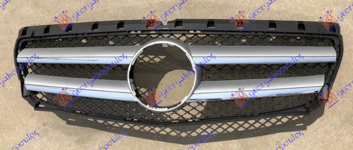 GRILLE BLACK W/MOULDINGS SILVER/CHROME