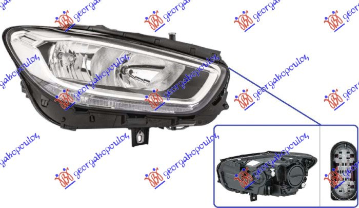HEAD LAMP ELECTRICAL W/LED DRL (HELLA)