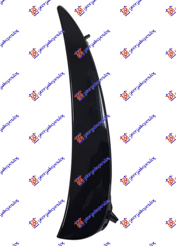 FRONT BUMPER GRILLE SIDE MOULDING VERTICAL (POLISHED BLACK) (E43 AMG)