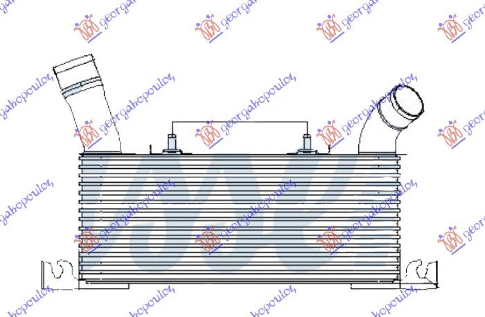 RADIATOR INTERCOOLER 3.2 DID DIESEL (353x190) (VALEO)