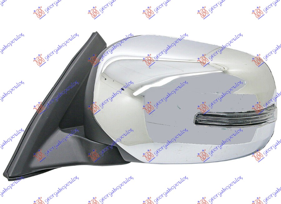 DOOR MIRROR ELECTRICAL CHROME (W/LED LAMP)