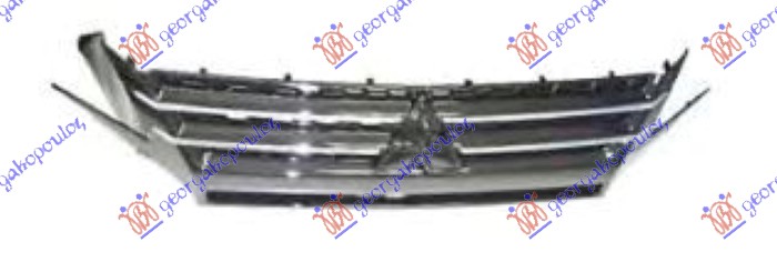 GRILLE W/CHROME STRIP