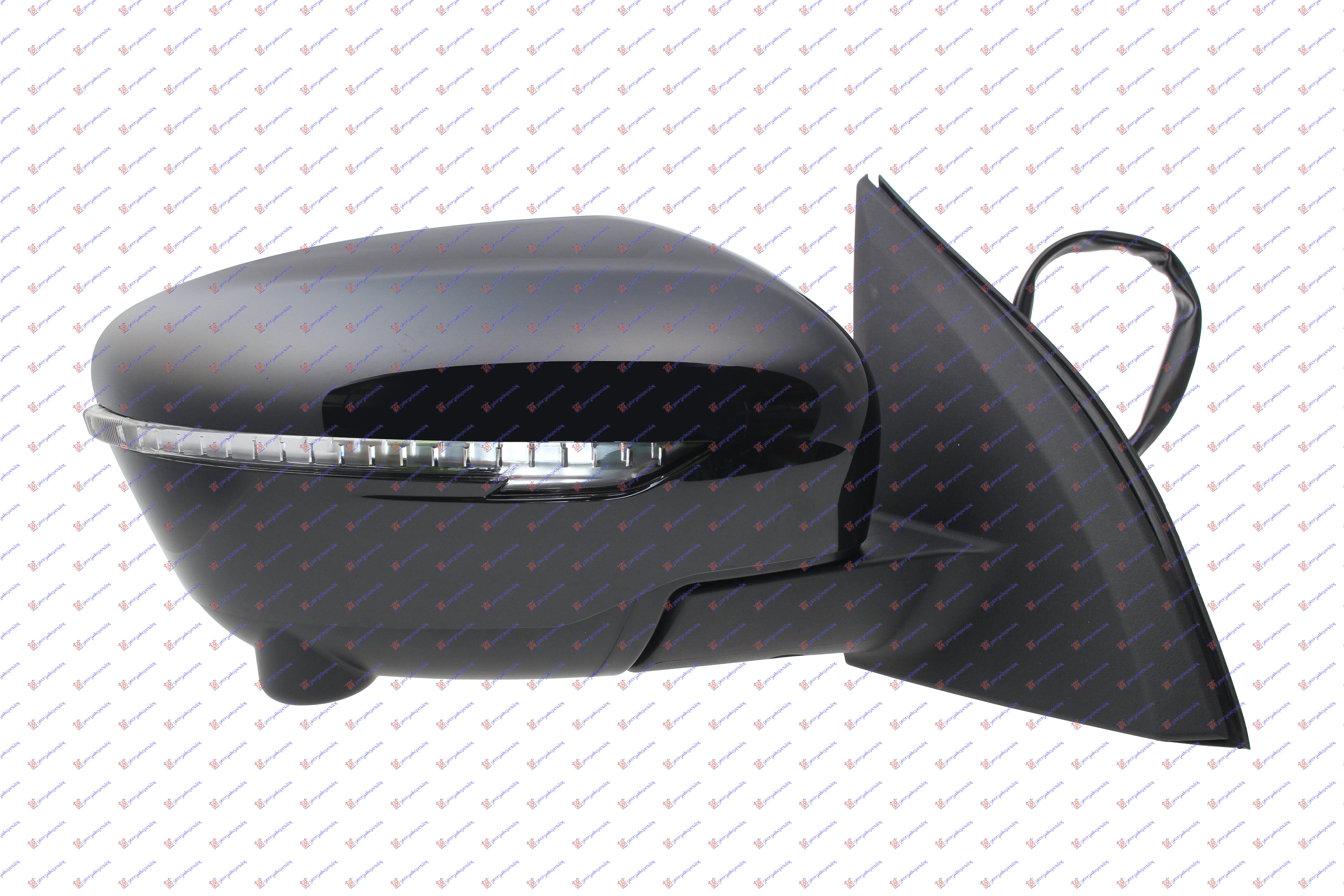 DOOR MIRROR ELECTRICAL HEATED FOLDABLE PRIMED (W/SIDE LAMP & CAMERA) (CONVEX GLASS)