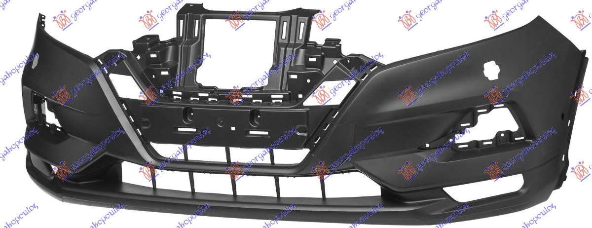 FRONT BUMPER PRIMED (W/2 PDC & WASHER HOLES) (A QUALITY)