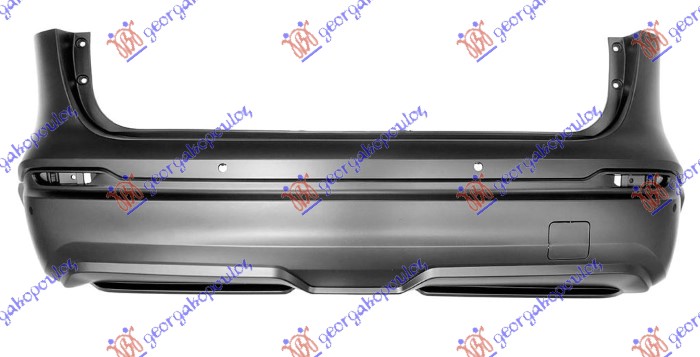 REAR BUMPER PRIMED (W/4 PDC) (A QUALITY)