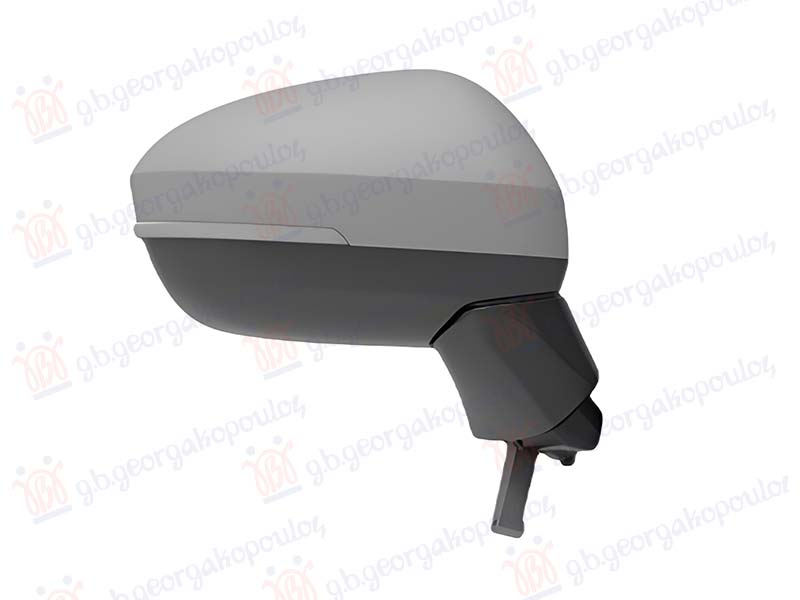 DOOR MIRROR ELECTRICAL HEATED PRIMED (W/SIDE LAMP & BLIS) (9 PIN) (A QUALITY) (CONVEX GLASS)