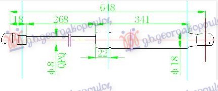 GAS SPRING TAIL GATE (648L-260N)