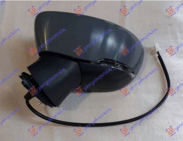 DOOR MIRROR ELECTRICAL HEATED FOLDABLE PRIMED (W/LAMP LED) 9 PIN (CONVEX GLASS)