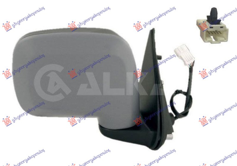 DOOR MIRROR ELECTRICAL HEATED PRIMED (CONVEX GLASS)