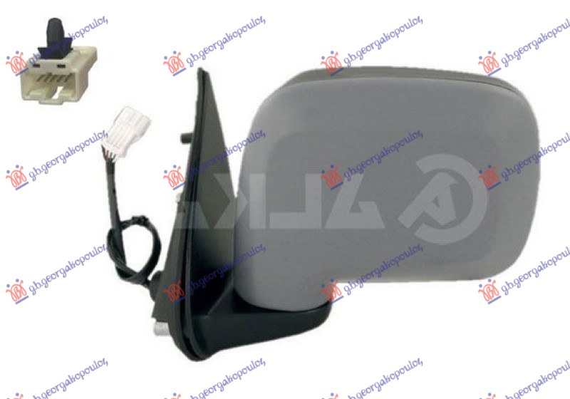 DOOR MIRROR ELECTRICAL HEATED PRIMED (CONVEX GLASS)
