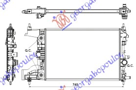 RADIATOR 1.6 PETROL AUTOMATIC (580x390) (NRF)