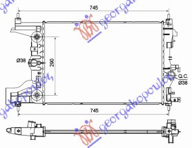 RADIATOR 1.6 PETROL (-AC) (58x39x16) AUTOMATIC