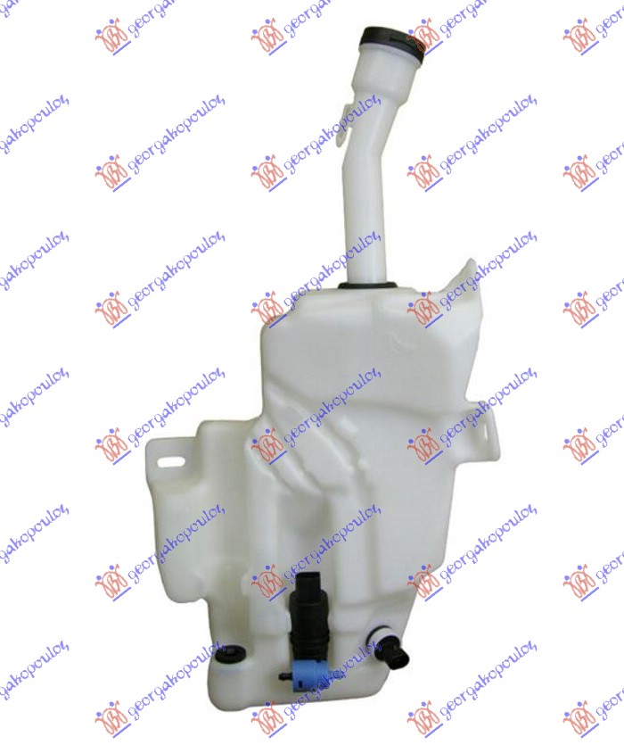 WIPER WASHER TANK (W/HEADLAMP WASHER HOLES W/MOTOR & SENSOR & NECK)