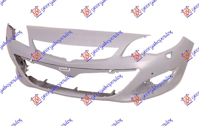 FRONT BUMPER PRIMED (W/2 PDC & WASHER HOLES) (W/2 CUTTING MARKS FOR PDC) (A QUALITY)