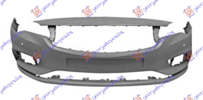 FRONT BUMPER PRIMED (W/2 PDC & W/2 CUTTING MARKS FOR PDC) (A QUALITY)