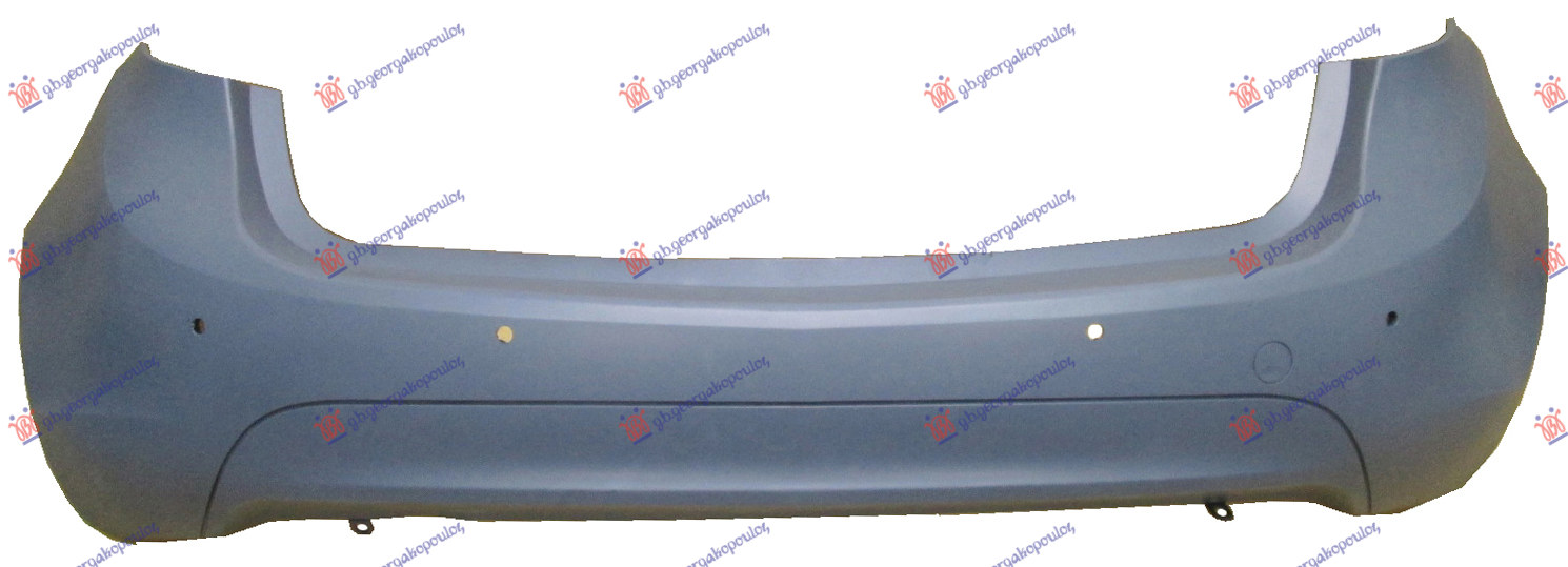 REAR BUMPER PRIMED (W/4 PDC)