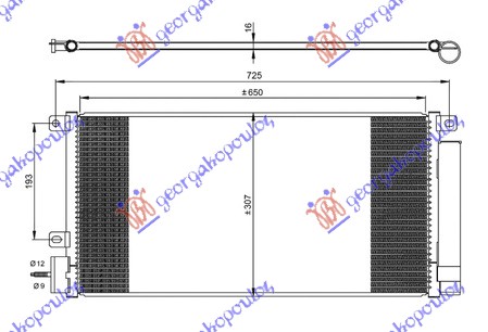 CONDENSER 1.4i 16V TURBO PETROL (650x310x16)