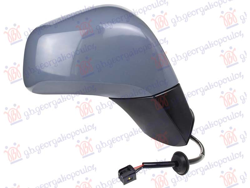 DOOR MIRROR ELECTRICAL HEATED FOLDABLE PRIMED (BLACK BASE) (A QUALITY) (CONVEX GLASS)