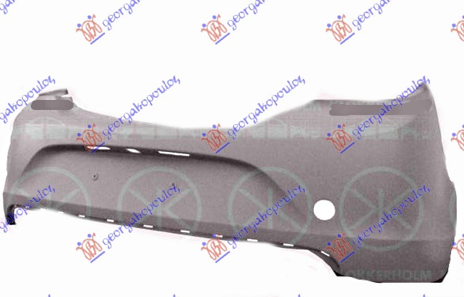 REAR BUMPER PRIMED (W/CUTTING MARKS FOR PDC) (A QUALITY)