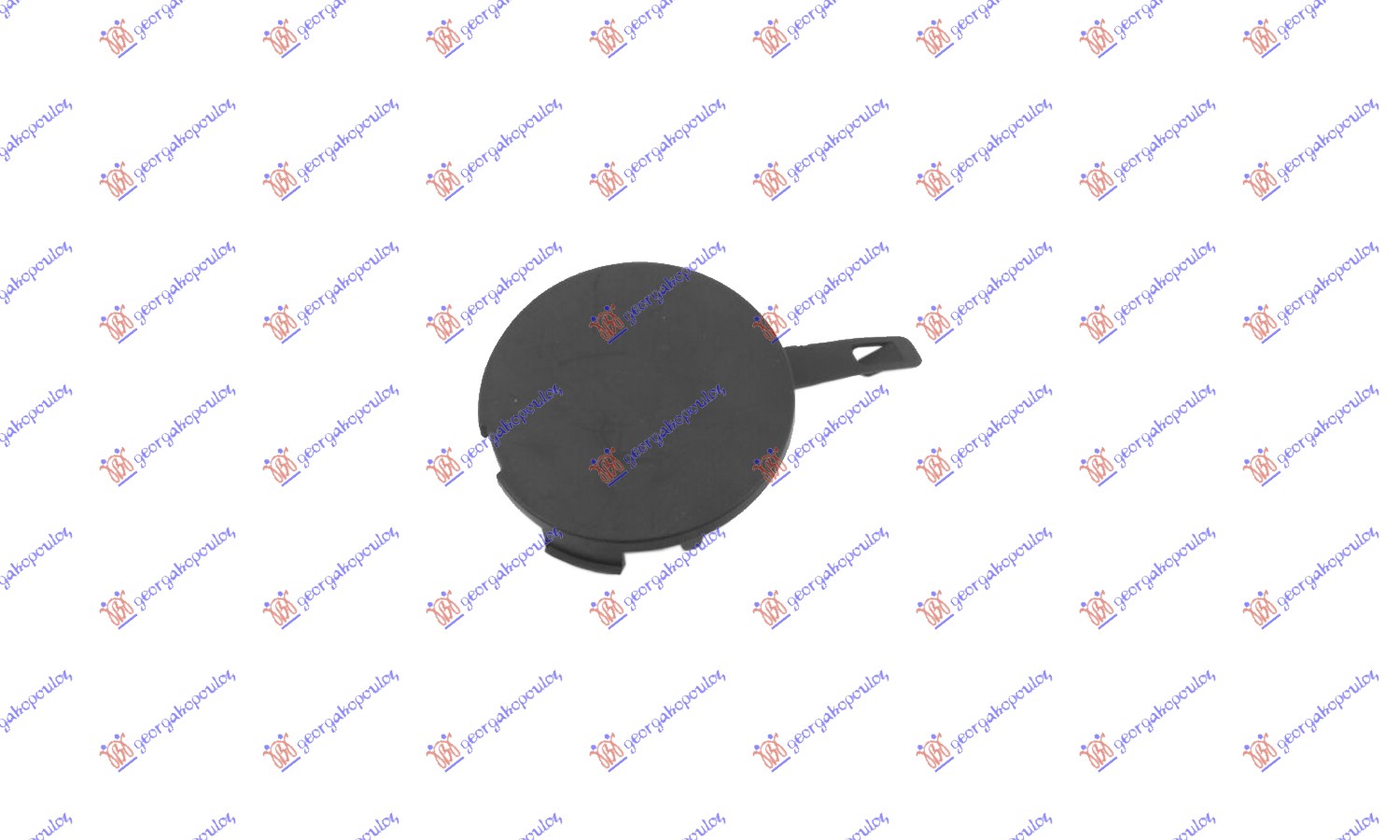 TOW HOOK COVER FRONT BLACK