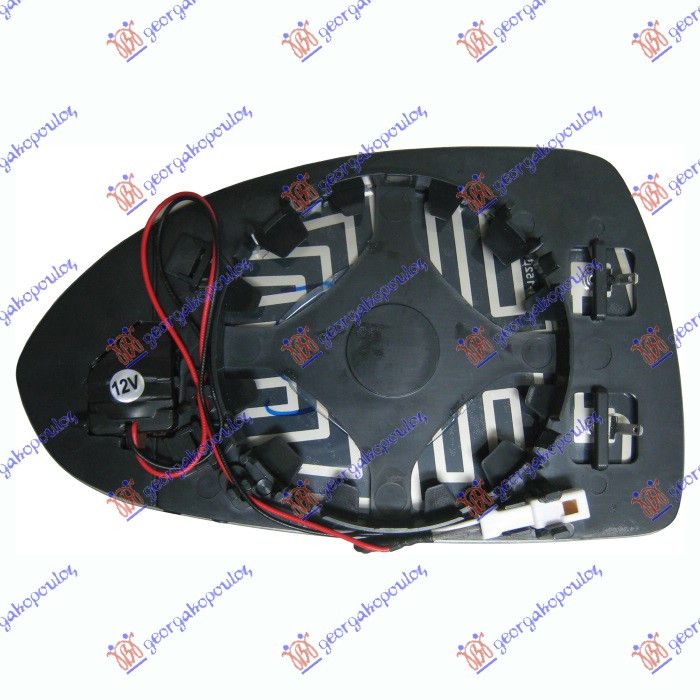 DOOR MIRROR GLASS HEATED (W/BLIS) (CONVEX GLASS)