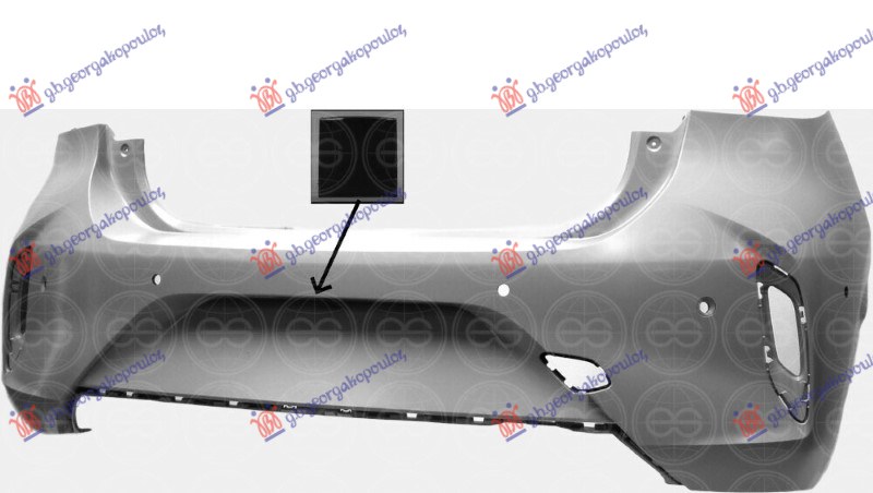 REAR BUMPER PRIMED GS-LINE (W/6 PDC & CAMERA) (A QUALITY)